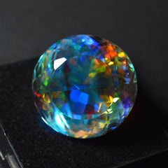 Brazilian Mystic Quartz Natural Rainbow 70.05 Ct Round Cut CERTIFIED Gemstone