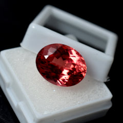 CERTIFIED 14.15 Ct Natural Padparadscha Sapphire Oval Cut Loose Gemstone