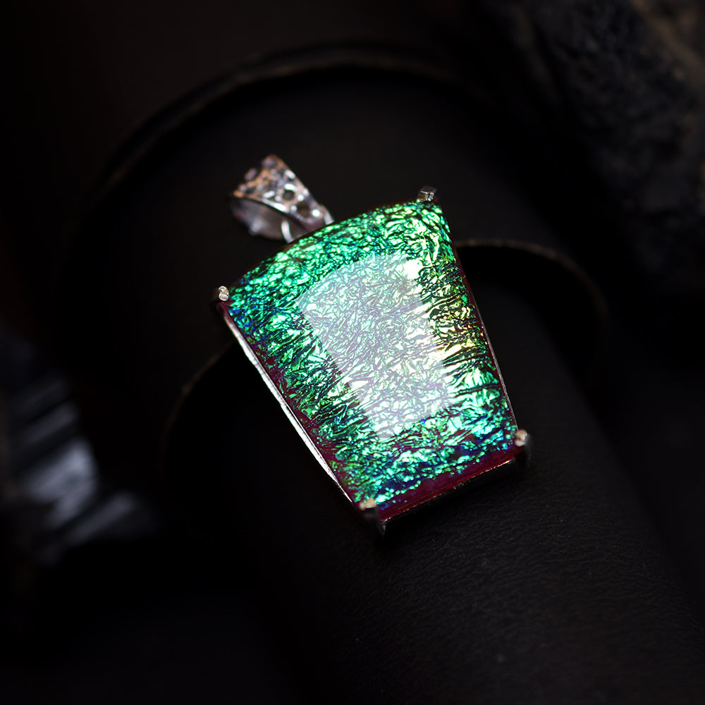 Lab Created Opal 85.15 Ct Fancy 925 Sterling Silver Monarch Pendant Certified