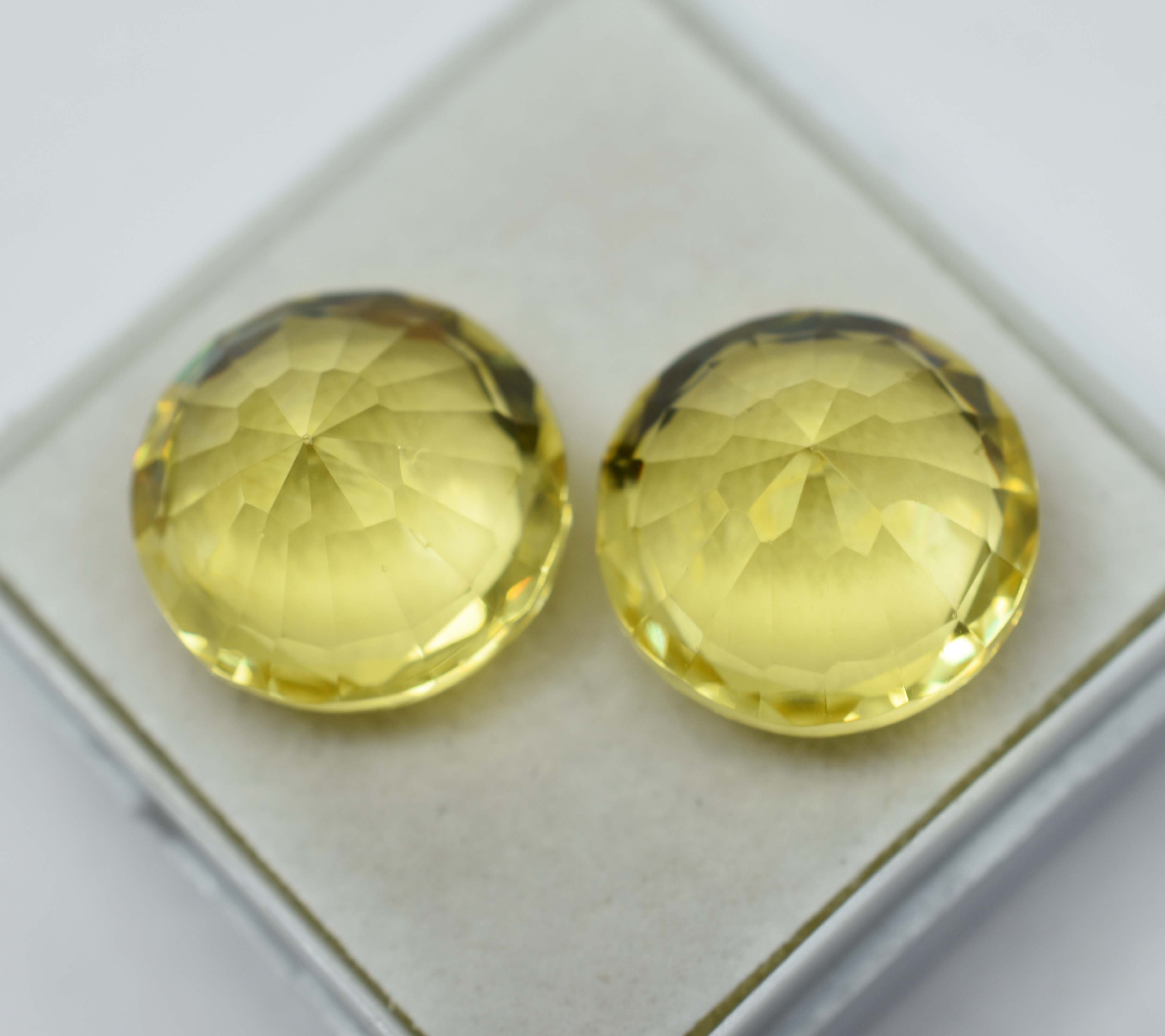 Yellow Round Cut 8.25 Ct NATURAL Sapphire CERTIFIED Loose Gemstones Pair