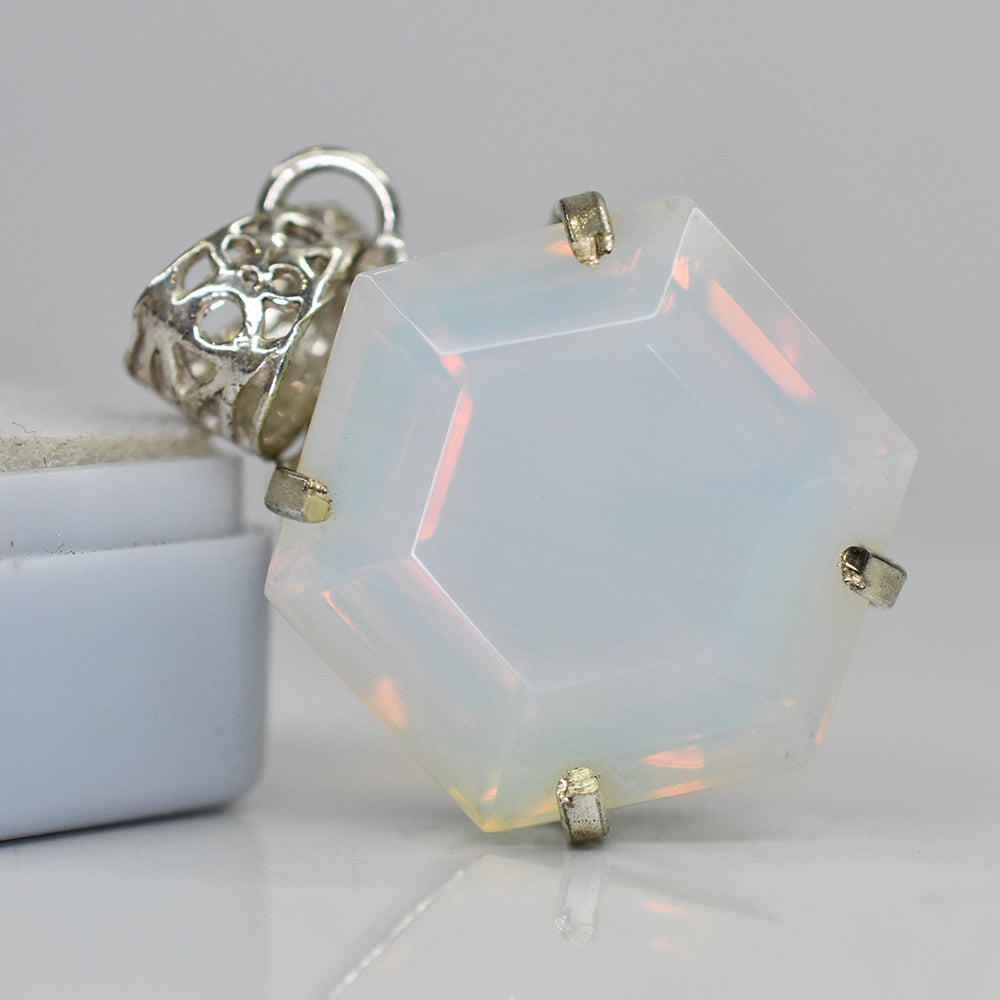 Australian Natural Opal 62 Ct CERTIFIED 925 Sterling Silver Fancy Gems Pendant