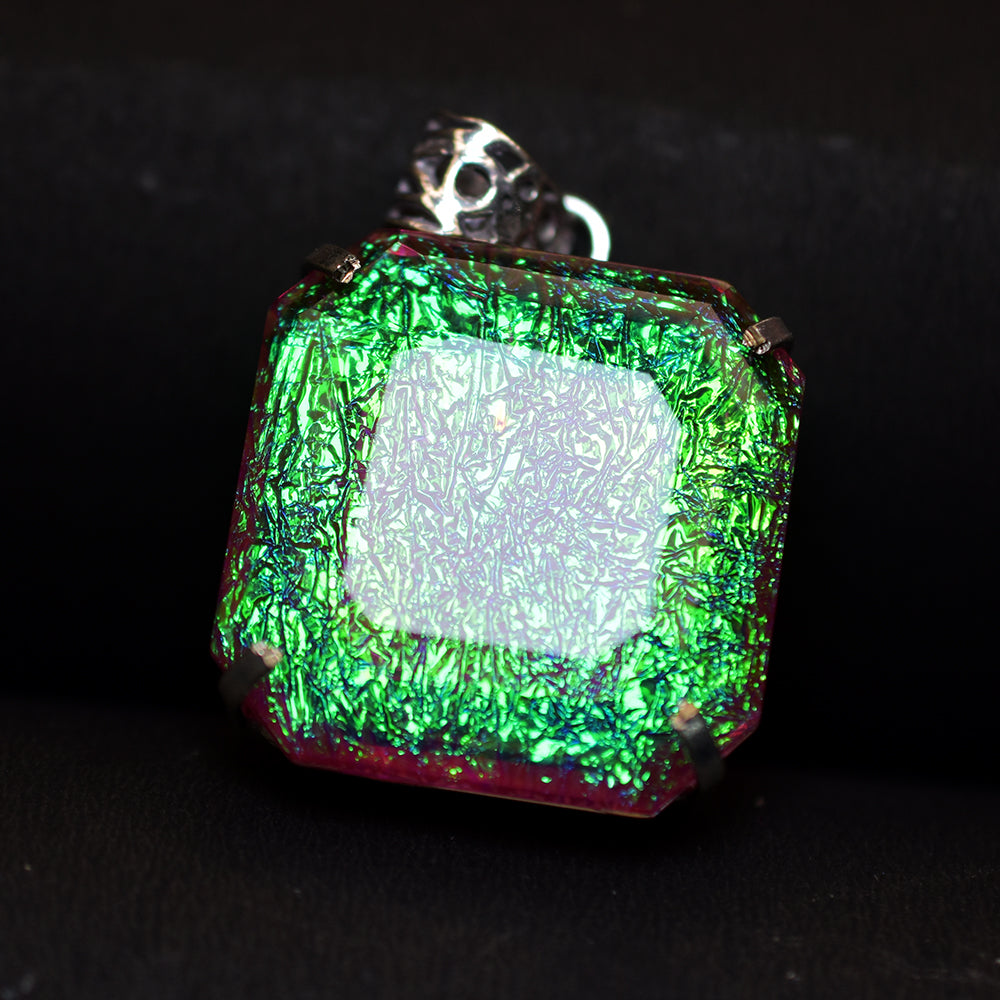 Monarch Opal 99.25 Ct 925 Sterling Silver Square Lab Created Pendant Certified