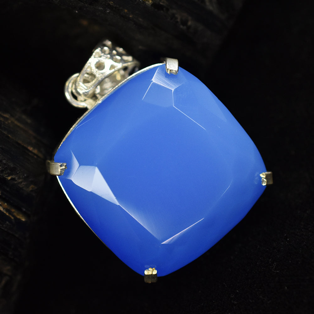 sterling silver opal pendant