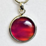 Brazilian Natural Opal CERTIFIED 22Ct 925 Sterling Silver Round Pendant For Gift