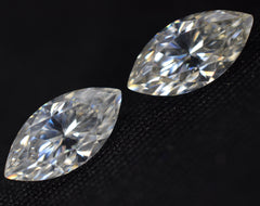 2 Pcs 4x2 mm Marquise Cut Pair Moissanite CERTIFIED VVS1 D Color Loose Gemstone