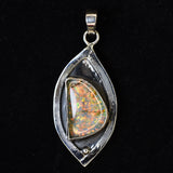 sterling silver opal pendant