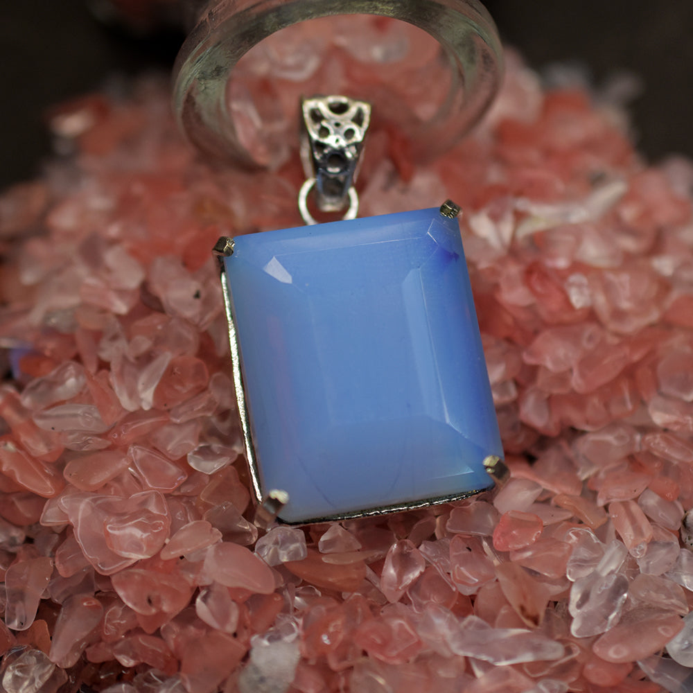 925 Sterling Silver 120.56 Ct Natural Pendant Opal Emerald Gemstone Free Gift