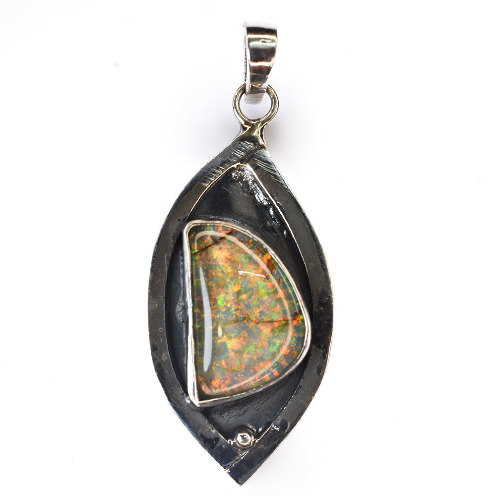 silver opal pendant India