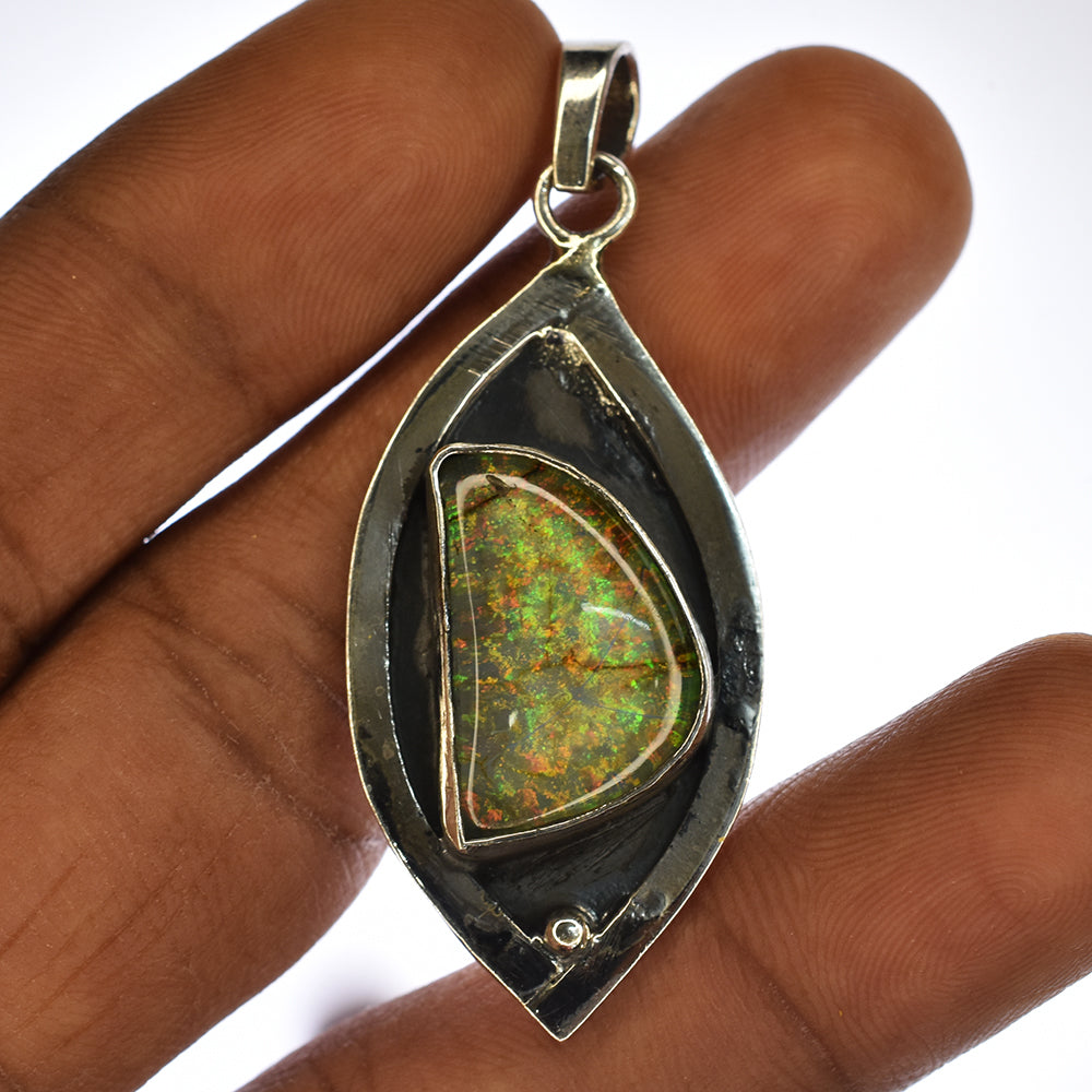 handmade opal pendant
