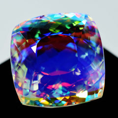 Mystic Topaz Cushion Cut 79.85 Ct A+ Quality Rainbow CERTIFIED Loose Gemstone