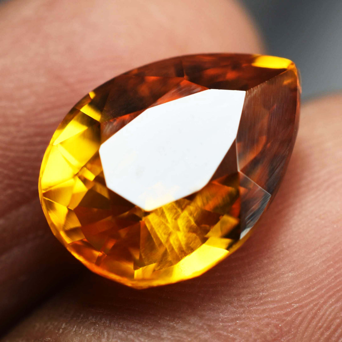 9.84 Ct Pear Cut Loose Yellow Natural Sapphire Pendant Size Gemstone CERTIFIED