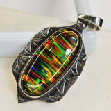 Certified 43 Ct Natural 925 Sterling Silver Opal Oval Gems Pendant Free Delivery