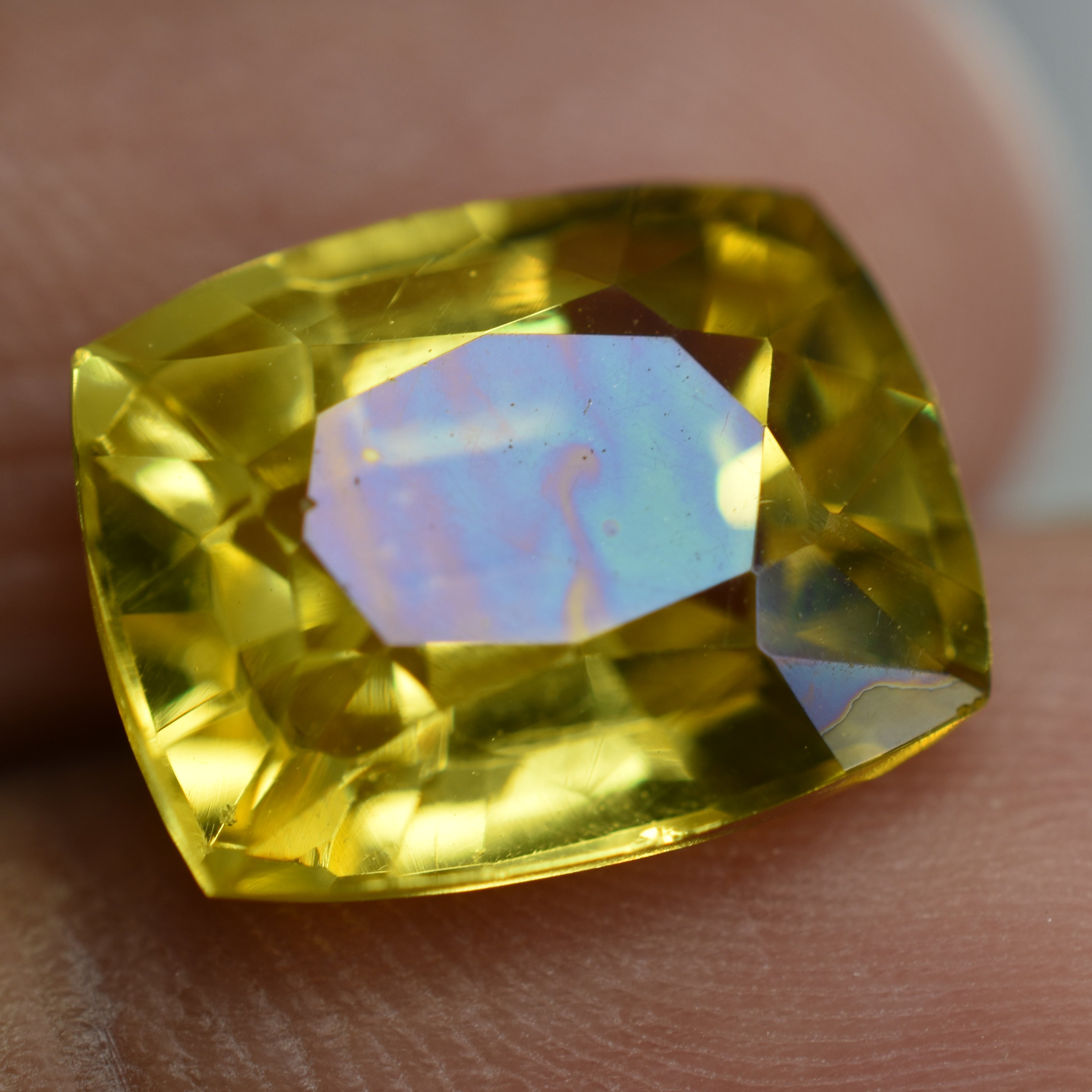 Lot Ceylon Sapphire Natural Yellow 35.68 Ct Cushion Cut CERTIFIED Loose Gemstone