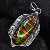 A+ Certified 40 Ct Natural Oval 925 Sterling Silver Beautiful Opal Gems Pendant