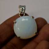 Certified Square Cushion 57.75 Ct 925 Sterling Silver Opal Gems Pendant