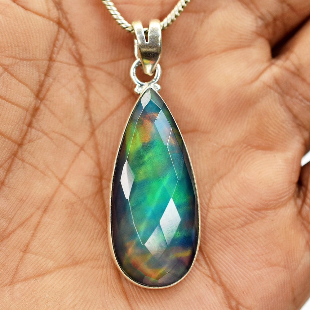 handmade opal pendant