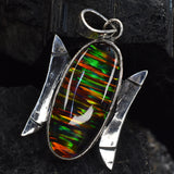 Brazilian Natural Opal 35 Ct 925 Sterling Silver CERTIFIED Oval Gems Pendant