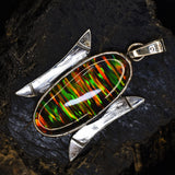 Brazilian Natural Opal 35 Ct 925 Sterling Silver CERTIFIED Oval Gems Pendant