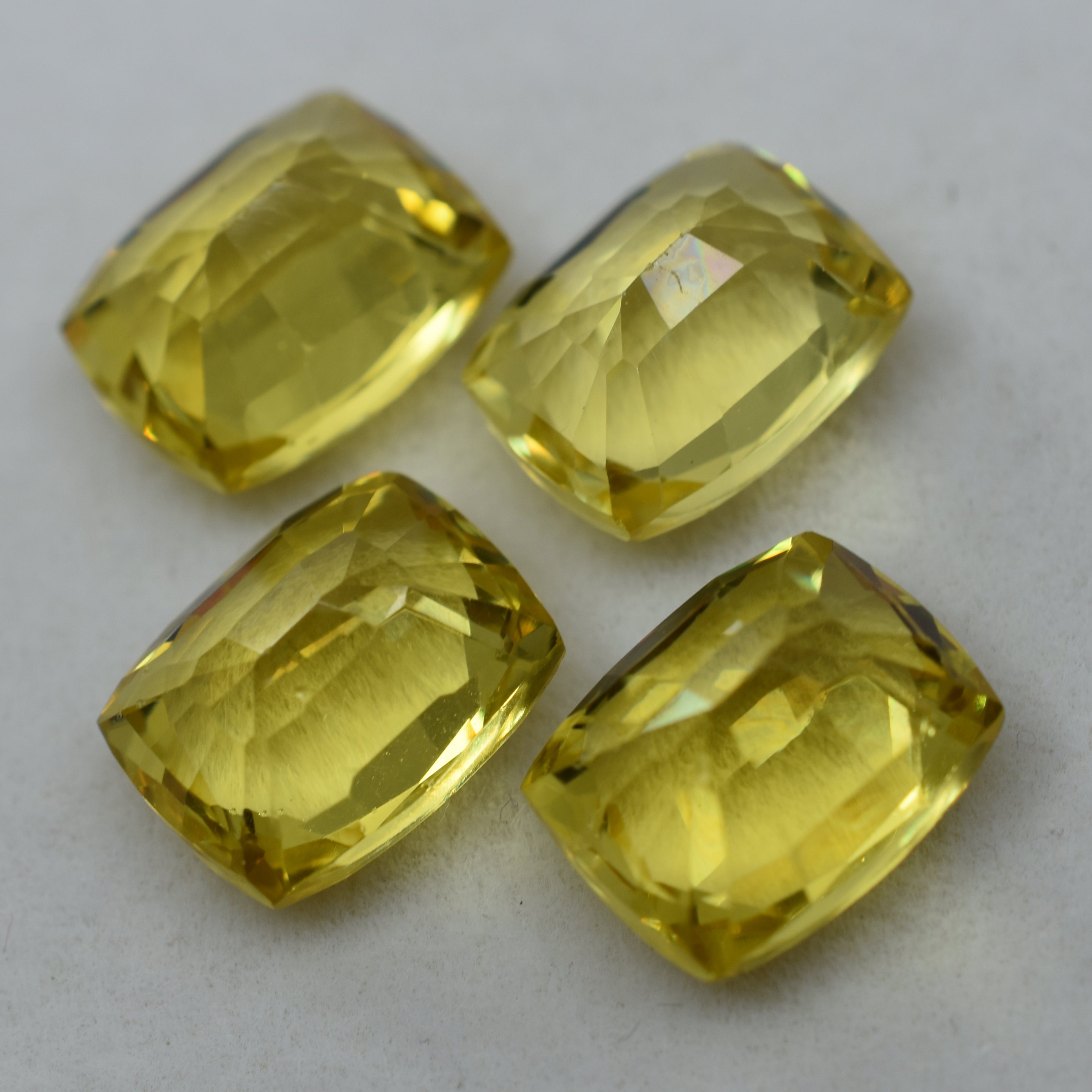 Lot Ceylon Sapphire Natural Yellow 35.68 Ct Cushion Cut CERTIFIED Loose Gemstone