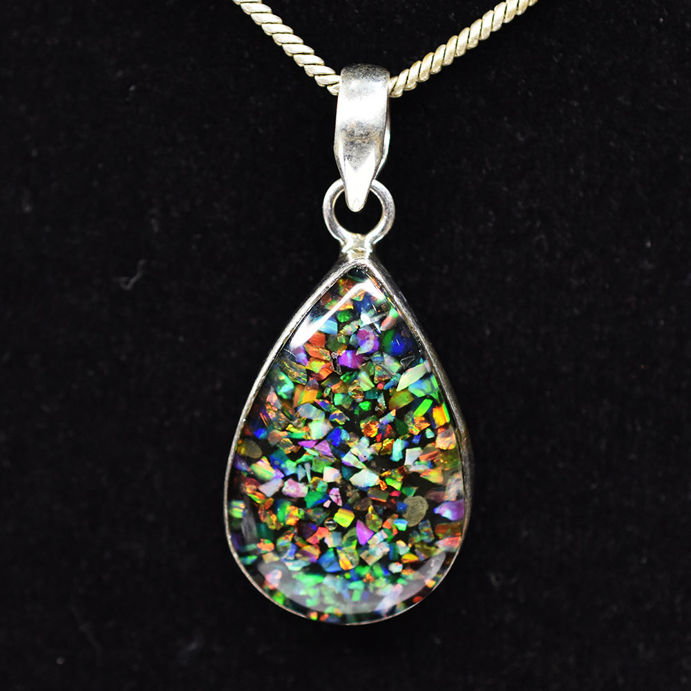 silver opal pendant India
