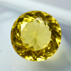 Round Cut Wonderful 15.15 Ct Natural Yellow Tourmaline Loose Gemstone CERTIFIED