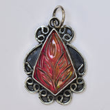 Certified Natural 46 Ct 925 Sterling Silver Opal Gemstone Fancy Pendant