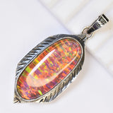 Certified 39 Ct 925 Sterling Silver Natural Oval Gemstone Pendant Gift For Dad