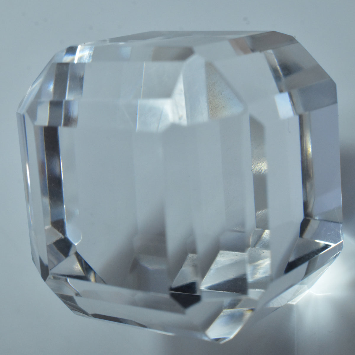 Lab-Created Cube AAA++ Cut 49.50 Ct CERTIFIED White Sapphire Loose Gemstone