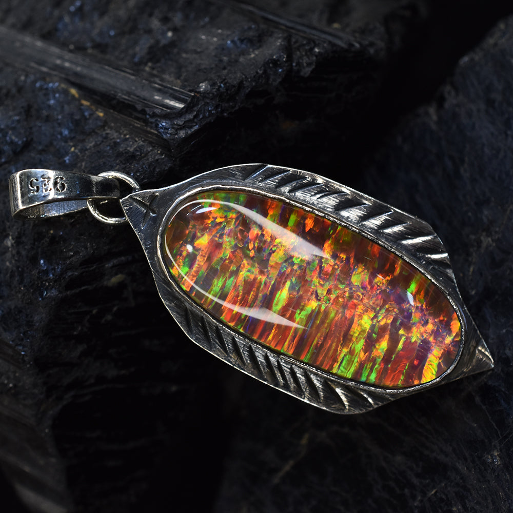 Certified 39 Ct 925 Sterling Silver Natural Oval Gemstone Pendant Gift For Dad