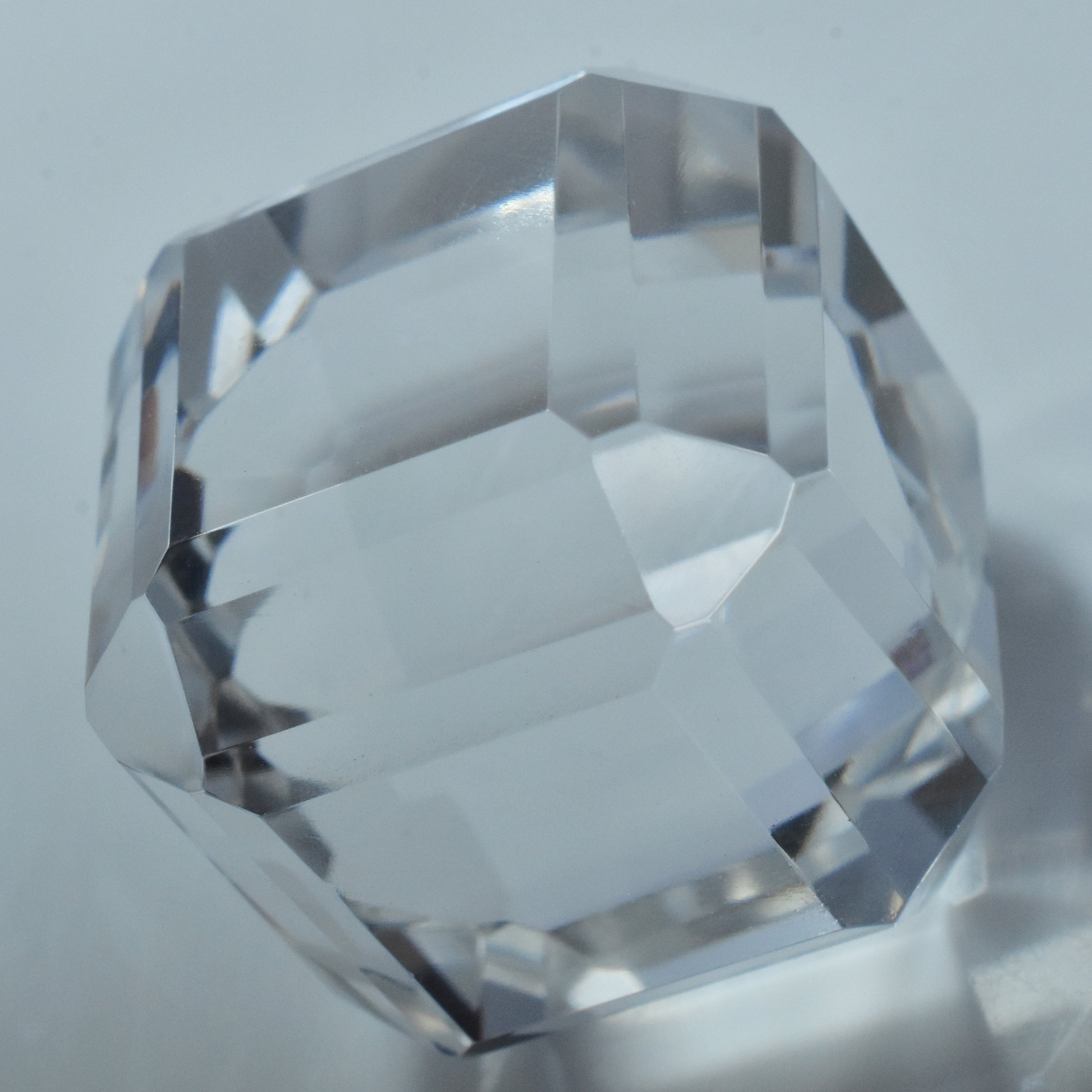 Lab-Created Cube AAA++ Cut 49.50 Ct CERTIFIED White Sapphire Loose Gemstone