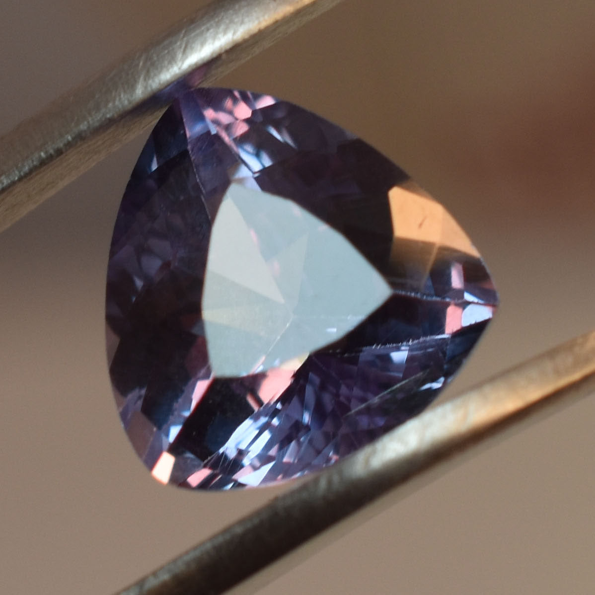 Color Change Alexandrite CERTIFIED 4.10 Ct Natural Trillion Cut Loose Gemstone
