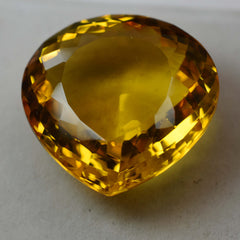 Pear Cut CERTIFIED Lab-Created 84.40 Carat Topaz Golden Yellow Loose Gemstone