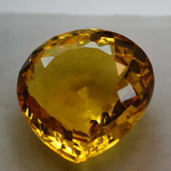 Pear Cut CERTIFIED Lab-Created 84.40 Carat Topaz Golden Yellow Loose Gemstone