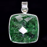 sterling silver emerald pendant