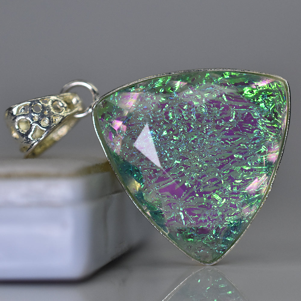 Monarch Opal 63 Ct 925 Sterling Silver Pendant Certified Lab Created Gemstone