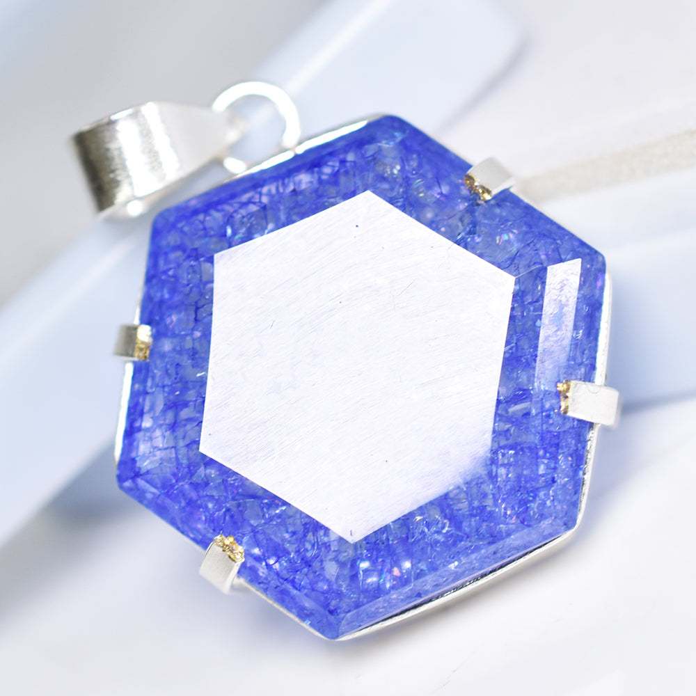 Natural Purple Tanzanite Fancy 70 Ct 925 CERTIFIED Starling Silver Pendant Gems