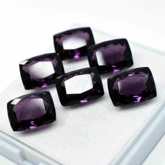 CERTIFIED 48.15 Natural Amethyst Cushion Cut Purple Rare Loose Gemstone Lot