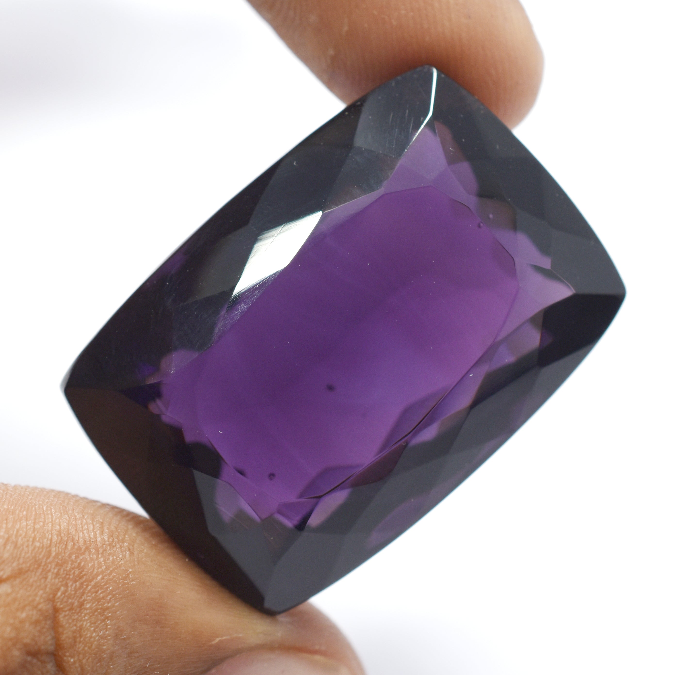 CERTIFIED Natural Purple Amethyst Loose Gemstone 95.95 Carat Cushions Cut