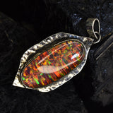 Brazilian 39 Ct Certified NATURAL 925 Sterling Silver Opal Gems Oval Pendant