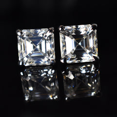 Beautiful Square Synthetic Moissanite 15Ct White Gems Earring Pair Best For Gift