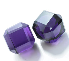 Stunning Cube Cut Purple Amethyst 96.95 Ct Natural Loose Gemstone CERTIFIED