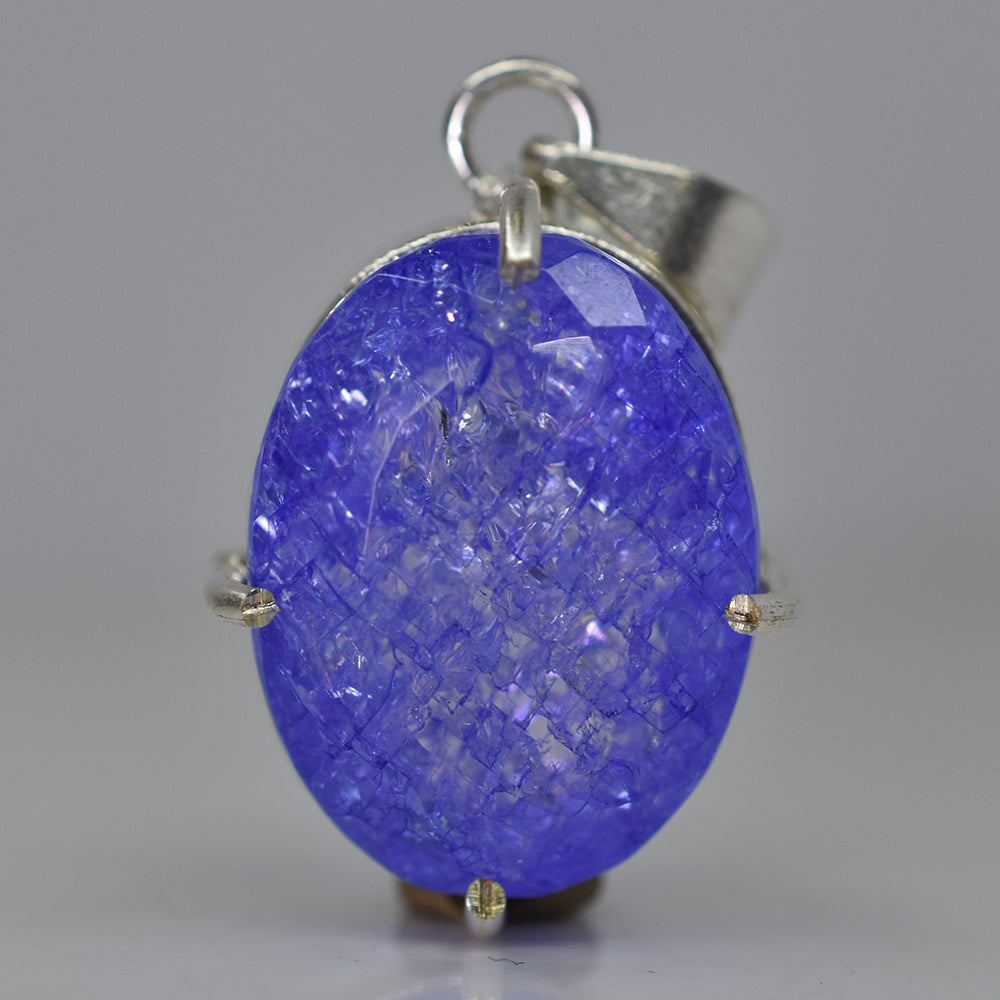 sterling silver sapphire pendant