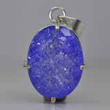sterling silver sapphire pendant