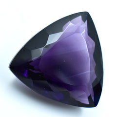 Trillion Cut 61.60 Ct Natural Purple Amethyst Loose Gemstone Stunning CERTIFIED