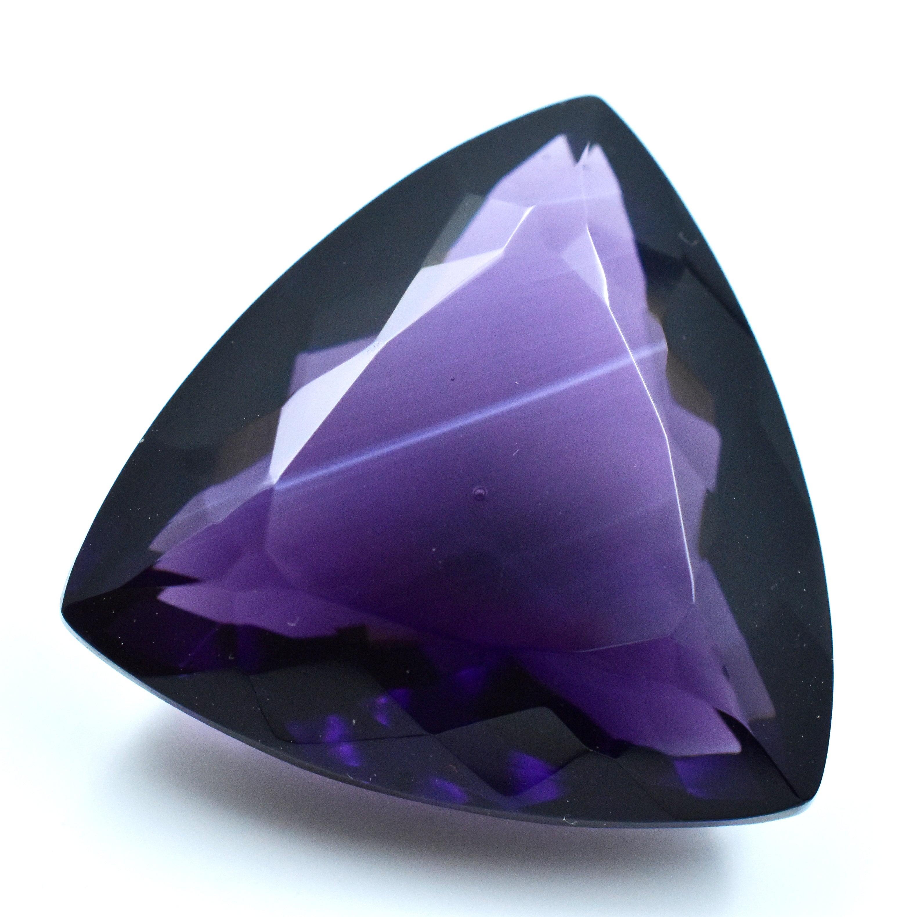 Trillion Cut 61.60 Ct Natural Purple Amethyst Loose Gemstone Stunning CERTIFIED