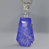 sterling silver tanzanite pendant