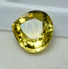 9.56 Ct Natural Yellow SAPPHIRE Pear Cut CERTIFIED Earring Size Loose Gemstone