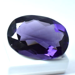 Natural Amethyst AA+ CERTIFIED Loose Gemstone Purple 104.05 Ct Oval Shape