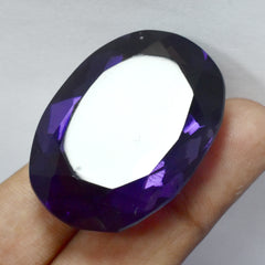 Natural Amethyst AA+ CERTIFIED Loose Gemstone Purple 104.05 Ct Oval Shape