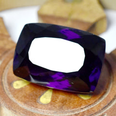 96.05 Ct Natural CERTIFIED Amethyst Loose Gemstone Purple Big Size Cushion Cut